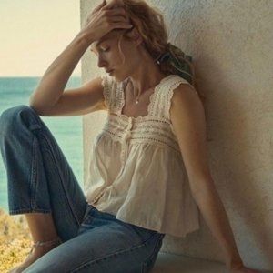 Doen Vera Tank in Wheat Size S NWT